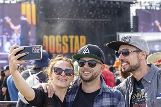 Adenau, Germany, 8 June 2024: Fans enjoy Dogstar (bass, Keanu Reeves) at Rock am Ring. The festival