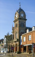 Clock tower of Town Hall, Hungerford, Berkshire, England, UK built 1871