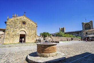 Church of Santa Maria Assunta, Monteriggioni, Tuscany, Italy, Europe