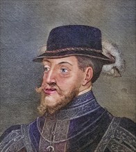 Philip II, 1527-1598, King of Spain. (1556-1598), Historical, digitally restored reproduction from