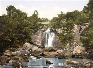 The Inversnaid Waterfalls on Loch Lomond, at 71 km² the largest lake in Scotland by area, Historic,