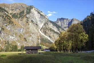 Oytal, near Oytal-Haus, behind Schneck and mountains of the Allgäu Alps, near Oberstdorf,