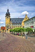 Town hall on the market square, Köthen, Saxony-Anhalt, Germany, Europe