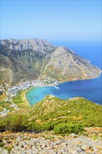 View of Kamares harbour, Kamares, Sifnos Island, Cyclades Islands, Greece, Europe