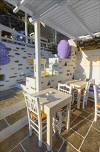 Kastro restaurant, Kastro, Sifnos Island, Cyclades Islands, Greece, Europe