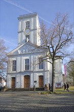 Early classicist Protestant castle church, castle complex, Friedberg, Wetterau, Hesse, Germany,