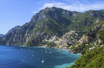 View of Positano, Amalfi Coast, Italy, Europe