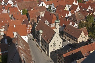 View from the 89.5 metre high tower, the Daniel, Protestant Parish Church of St. George, over the