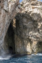 Sea cave on the coast of Santa Maria di Leuca, Apulia, Salento, Italy, Europe