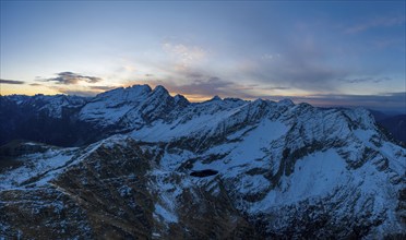 Aerial view over the mountains of Val Pontirone in the canton of Ticino, Switzerland, Europe