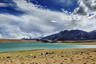 Himalayan lake Kyagar Tso in Himalayas, Ladakh, Jammu and Kashmir, India, Asia