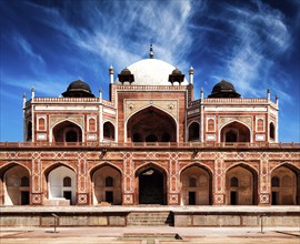 Humayun's Tomb. Delhi, India. UNESCO World Heritage Site. Frontal View