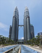 KUALA LUMPUR, MALAYSIA, MAY 5: Petronas Twin Towers in twilight on May 5, 2011 in Kuala Lumpur.