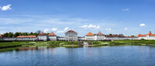 MUNICH, GERMANY, MAY 8, 2012: Panorama of Nymphenburg Palace (Schloss Nymphenburg) . This Baroque