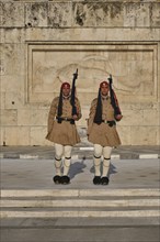 ATHENS, GREECE, MAY 20, 2019: Changing of the presidential guard Evzones in front of the Monument