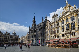 BRUSSELS, BELGIUM, MAY 31, 2018: Famoust tourist attraction Grote Markt (Grand Place) square