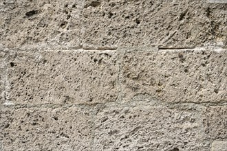 Limestone tuff wall stones, Swabian Alb, Baden-Württemberg, Germany, Europe