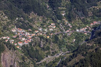 Nun's Valley, Curral das Freiras, view from Miradouro do Paredao, Madeira, Portugal, Europe