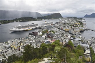 Cruise ship in Ålesund, Alesund, Norway, Europe