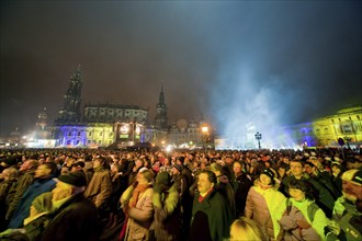 New Year's Eve party on the theatre square in Dresden