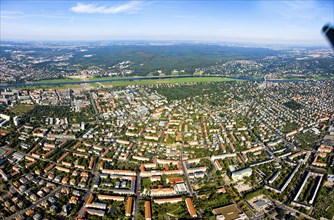 Aerial view of Dresden Old Town