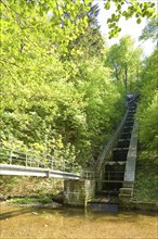 Rabenauer Grund cascades of the hydroelectric power plant power station. The Rabenauer Grund