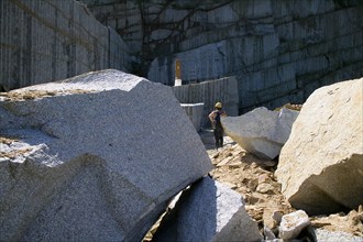 Demitz-Thumitz large quarry. The crushed granite is used to produce block steps, floor coverings,