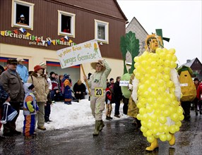 The ski and ice carnival in Geising is one of the highlights of the winter season in the Ore