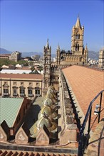 City of Palermo, on the roof of the Cathedral Maria Santissima Assunta, UNESCO World Heritage Site,