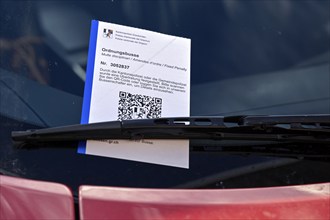 Parking ticket, parking ticket Schweibenwischer, Switzerland, Europe