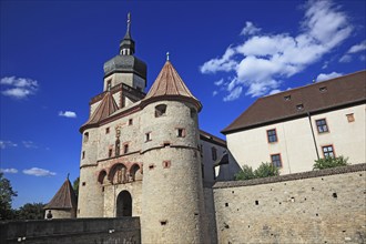 Scherenberg Gate and Kilian Tower, Marienberg Fortress, Würzburg, Lower Franconia, Bavaria,