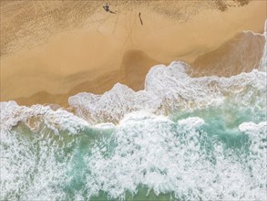 Aerial view of Paliku aka Donkey Beach, Kauai, Hawaii, USA, North America