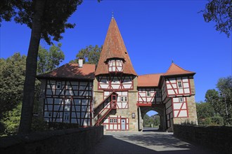 The Rödelsee Gate, south side, Iphofen, district of Kitzingen, Lower Franconia, Bavaria, Germany,