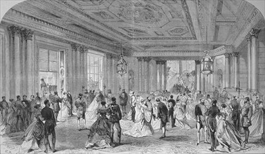 The Great Porch of Buckingham Palace on the Day of the Royal Reception, 1869, London, England,