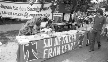 Rock fans met for Rock Against the Right on 14.06.1980 in Frankfurt/M, Germany, Europe