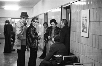 Unemployed at the labour office on 18.11.1974 in Gelsenkirchen, Germany, Europe