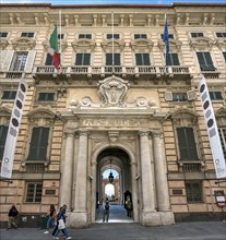 Main façade of the Palazzo Reale, now the National Museum, Via Balbi, 10, Genoa, Italy, Europe