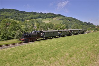 Achertalbahn, Achertal railway, historic steam train, Furschenbach, Ottenhöfen im Schwarzwald,