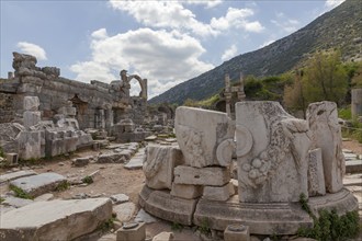 Ruins of Ephesus, ancient excavation site, Izmir province, Turkey, Asia