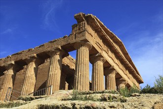 In the Parco Valle dei Templi di Agrigento, Unesco World Heritage Site, remains of the ancient city