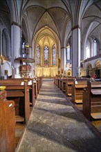 Hauptkirche St. Petri, oldest parish church in Hamburg, interior photograph, Hamburg, Land Hamburg,