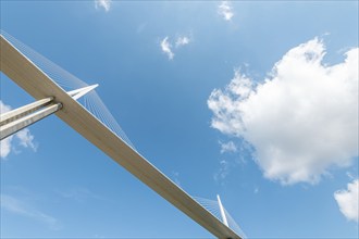 Millau Viaduct bridge, the highest bridge in the World. Aveyron Departement. France