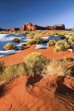 Monument Valley in Winter, Table Mountains and Monolites, Utah, USA, North America