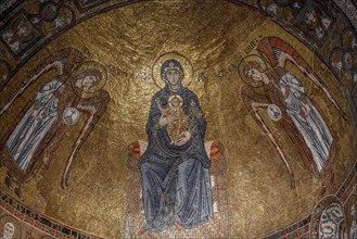 Ceiling mosaic over the left altar of the Cathedral of San Giusto, Trieste, Friuli Venezia Giulia