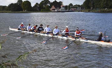 Rowing Eight, Rowing 8, Dutch National Team at the Canal Cup on the Kiel Canal. Rowing competition