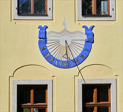 Sundial, Meissen Winery Schloss Proschwitz, Meissen, Saxony, Germany, Europe