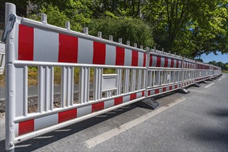 Barrier fence at a construction site, Bavaria, Germany, Europe