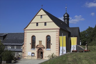 The church of the monastery of Kreuzberg near the city of Bischofsheim, Rhön Mountains,