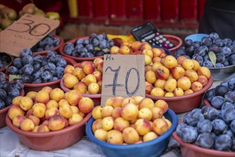 Fruit at the Osh Bazaar, Bishkek, Kyrgyzstan, Asia