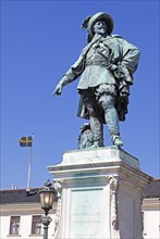 Statue, monument to King Gustav Adolf II on Gustav Adolfs Torg, Gothenburg, Västra Götalands län,